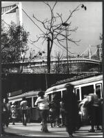 cca 1974 Budapesti villamosok, 2 db db jelzés nélküli vintage fotó, 14,7x23,8 cm és16,8x23,6 cm