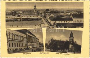 1939 Beregszász, Beregovo, Berehove; látkép, zsinagóga, megyeháza, római katolikus templom / general view, synagogue, county hall, Catholic church
