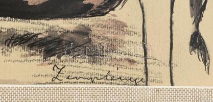 Zemplényi Magda (1899-1965) Család Tus, papír 365 x 265 mm Jelezve jobbra lent: Zemplényi