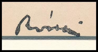 Rippl-Rónai József (1861-1927): Kutyák. Cinkográfia, papír, jelzett a cinkográfián, paszpartuban, 16...