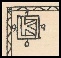 Kozma Lajos (1884-1948): Ölelés. Cinkográfia, papír, jelzett a cinkográfián, paszpartuban, 19,5×16,5...