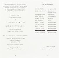 1973 IV. Sóstói Nemzetközi Művésztelep. 1973. szept. 1-30. Nyíregyháza Magyarország, fotóalbum 15 fo...