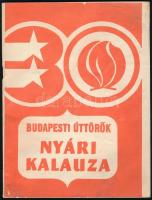 1976 Budapesti Úttörők Nyári Kalauza, kissé foltos hátsó borítóval, 34 p.