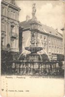 Pozsony, Pressburg, Bratislava; Kút a Főtéren / fountain on the main square