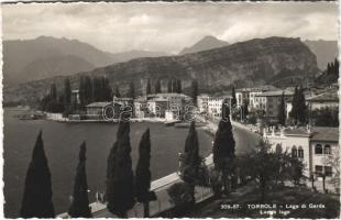 1953 Torbole, Nago-Torbole (Südtirol); Lago di Garda, Lungo lago / lake, hotel (crease)