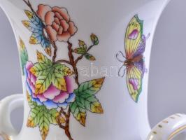 Herendi Viktória mintás urna váza. Kézzel festett, jelzett, hibátlan, két részből áll, csavar laza 2...