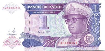 Kongó-Zaire 1985-1995. 10 klf bankjegy T:I