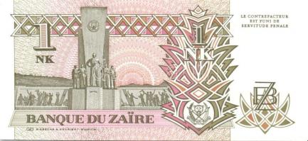 Kongó-Zaire 1985-1995. 10 klf bankjegy T:I