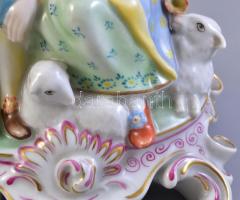 Herendi enyelgő pár, kézzel festett, jelzett, hibátlan. Ritka! 16x17,5 cm