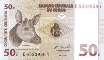 Kongó 1997-2003. 7 klf bankjegy T:I