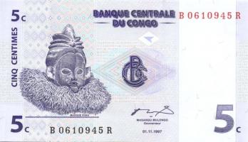 Kongó 1997-2003. 7 klf bankjegy T:I