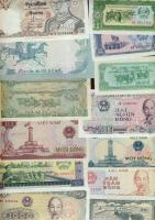 Kambodzsa, Laosz, Vietnam (Észak-, Kél-, Egyesült) 66 klf modern bankjegy T:I, I- II+(néhány)