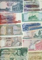 Kambodzsa, Laosz, Vietnam (Észak-, Kél-, Egyesült) 66 klf modern bankjegy T:I, I- II+(néhány)