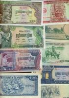 Kambodzsa, Laosz, Vietnam (Észak-, Kél-, Egyesült) 66 klf modern bankjegy T:I, I- II+(néhány)