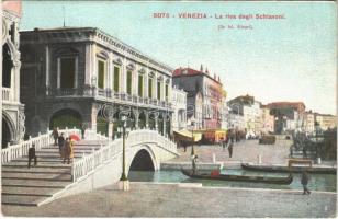 1911 Venezia, Venice; La riva degli Schiavoni / canal, bridge (EK)