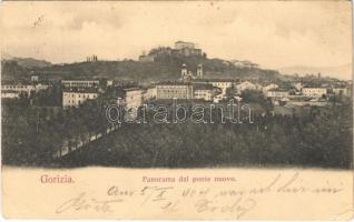 1904 Gorizia, Görz, Gorica; Panorama dal ponte nuovo / panorama from the new bridge (EK)