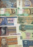 Burma, Myanmar, Srí Lanka, Bhutan, Malaysia, Bangladesh, Nepal, India, Indonézia 56 klf modern bankjegy T:I