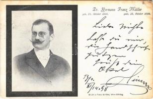 1898 (Vorläufer) Dr. Hermann Franz Müller. obituary card (EK)