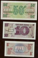 Nagy-Britannia 1950-es, 60-as, 70-es évek katonai bankjegyek 6 klf T:I
