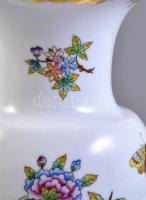 Herendi Viktória mintás porcelán lábas váza. Kézzel festett, jelzett, hibátlan 16 cm