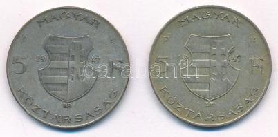 1947. 5Ft Ag "Kossuth" (2x) T:3 patina, ph.
Adamo F8.1