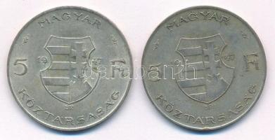 1947. 5Ft Ag "Kossuth" (2x) T:2-,3
Adamo F8.1
