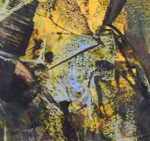 Bán Béla (1909-1972): Metamorfózis, 1962. Olaj, papír, jelzett. Üvegezett fa keretben, 78×58 cm / Bé...