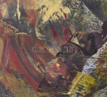 Bán Béla (1909-1972): Metamorfózis, 1962. Olaj, papír, jelzett. Üvegezett fa keretben, 78×58 cm / Bé...