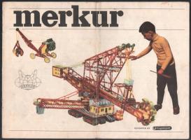 cca 1960-1970 Merkur építőjáték leírása, cseh nyelven, hajtott,16 p.
