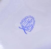 Herendi Viktória mintás porcelán tál. Kézzel festett, jelzett, hibátlan. 15x17 cm