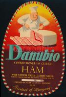 Danubio Hungarian Ham reklámcímke