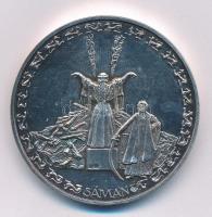 1996. Magyarország Millecentenárium / Sámán ezüstözött fém emlékérem (42mm) T:1-
