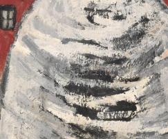 Bornemisza László (1910-1995): Városi lány. Olaj, vászon, jelzett, fa keretben, 60×30 cm / László Bo...