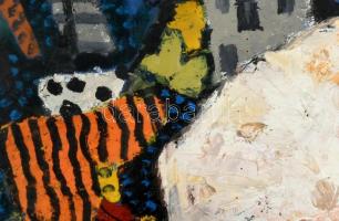 Bornemisza László (1910-1995): Tengerpart. Olaj, vászon, jelzett, 28×37,5 cm / László Bornemisza (19...