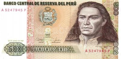 Peru 1985-1988. 7 klf bankjegy T:I