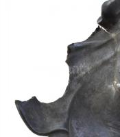 Szecessziós női alak. Spiáter szobor, ami akár lámpa testnek is kialakítható. Sérült. m: 35 cm