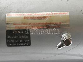 Optus csillagászati távcső állvánnyal. Nagy méretű, működő állapotban 70 cm