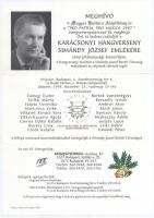 1997 "In memorian Simándy József" - emlékkoncert meghívó, temetési képek, emléklap, 4 db