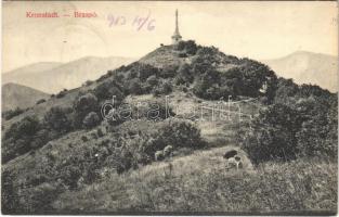 1913 Brassó, Kronstadt, Brasov; Millenium Árpád szobor / monument
