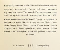 Vlagyimir Vlagyimirovics Majakovszkij: Lenin. Fordította: Radó György. Az eredeti linóleummetszeteke...