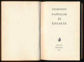 Szimonov: Nappalok és éjszakák. Bp., 1966. Helikon. Egészbőr kötésben, szép állapotban. Számozott (900/10.) példány.