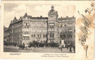 1908 Budapest VI. Andrássy út és udvar, Zrínyi szobor