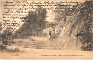 1900 Budapest XIII. Margitszigeti részlet, vízesés