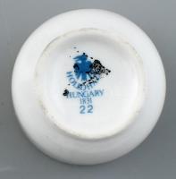 Hollóházi porcelán Unicumos kupicák, matricás, jelzett, 12 db, kis kopásnyomokkal, m: 4,5 m