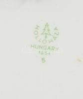 Hollóházi porcelán pitypangos tálka, matricás, jelzett, kis kopásnyomokkal, d: 19 cm