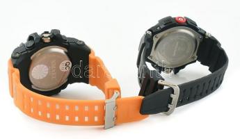 2 db modern karóra: Smael és Samor. kvarc, elem nélkül, gumi szíjjal