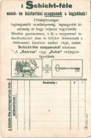 Budapest V. Széchenyi szobor. Hátoldalon Schicht-féle mosó- és háztartási szappan reklám (vágott / c...