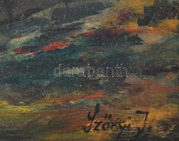 Szőnyi I jelzéssel: Táj. Olaj, fa. Fa keretben, 20x30 cm