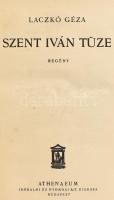 Laczkó Géza: Szent István Tüze. Regény. Bp, én., Athenaeum. Félbőr kötésben, kopott állapotban, helyenként foltos vagy gyűrött lapokkal.