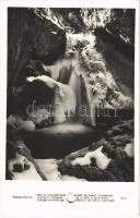 1936 Gyergyószentmiklós, Gheorgheni; Gyergyói-havasok, vízesés a Békás-szorosban / waterfall (lyukasztott / punched hole)